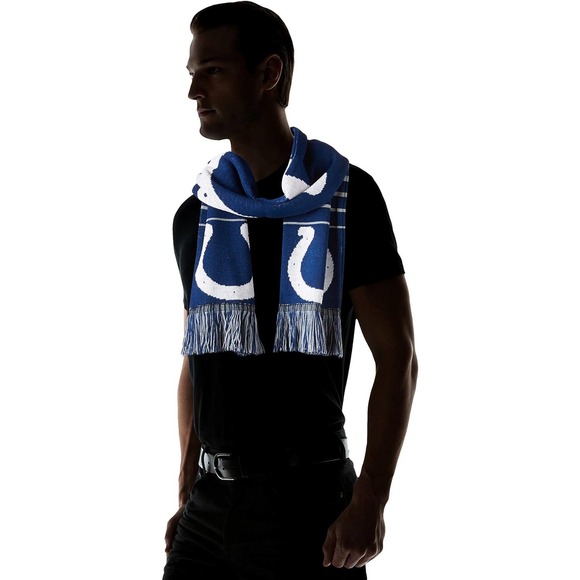 Indianapolis Colts NFL Team Forever Collectibles Big Logo Knit Scarf MM2 - Picture 4 of 4